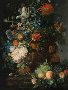Jan van Huijsum Still Life with Flowers and Fruit Germany oil painting artist